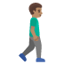 man walking facing right, medium skin tone